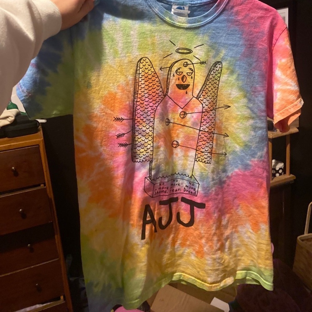 AJJ the bible 2 tie dye album t shirt medium!